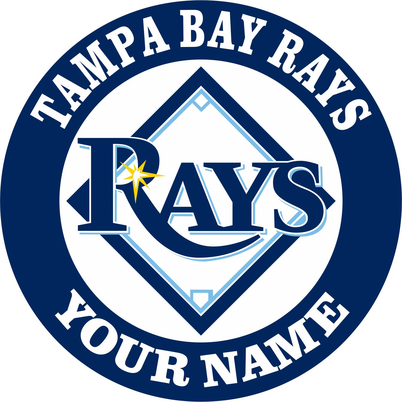 Tampa Bay Rays Customized Logo vinyl decal